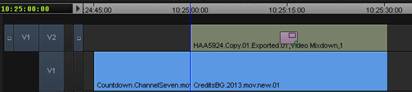 Avid Local Credits Base with Local Teaser Timeline